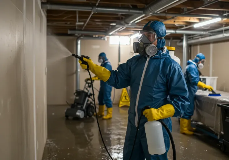 Basement Sanitization and Antimicrobial Treatment process in Salina, KS