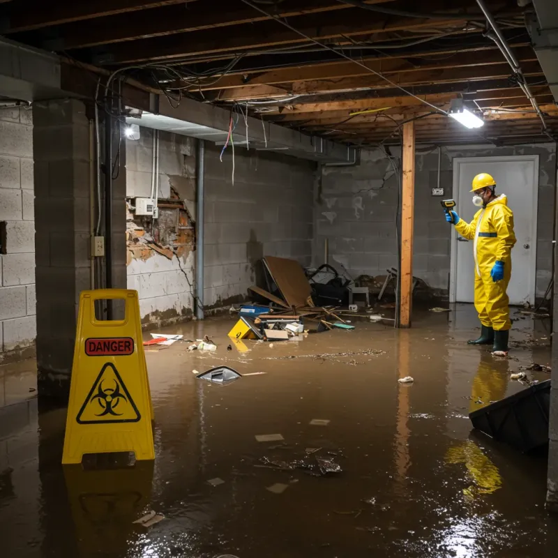 Flooded Basement Electrical Hazard in Salina, KS Property