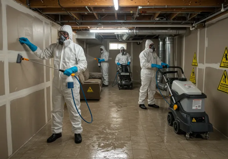 Basement Moisture Removal and Structural Drying process in Salina, KS